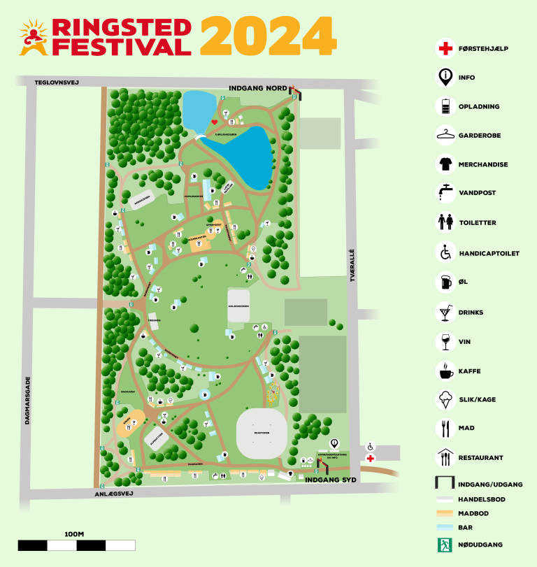 Kortet for Ringsted Festival 2024 er klar